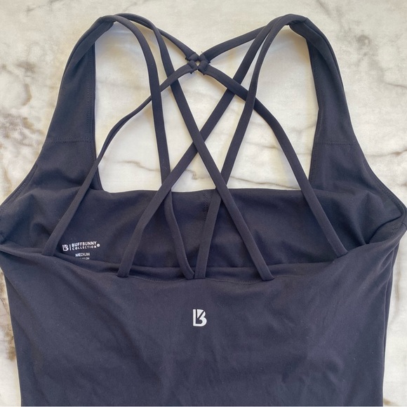 Buffbunny Black Cross Back Tank Top Medium - Picture 3 of 7